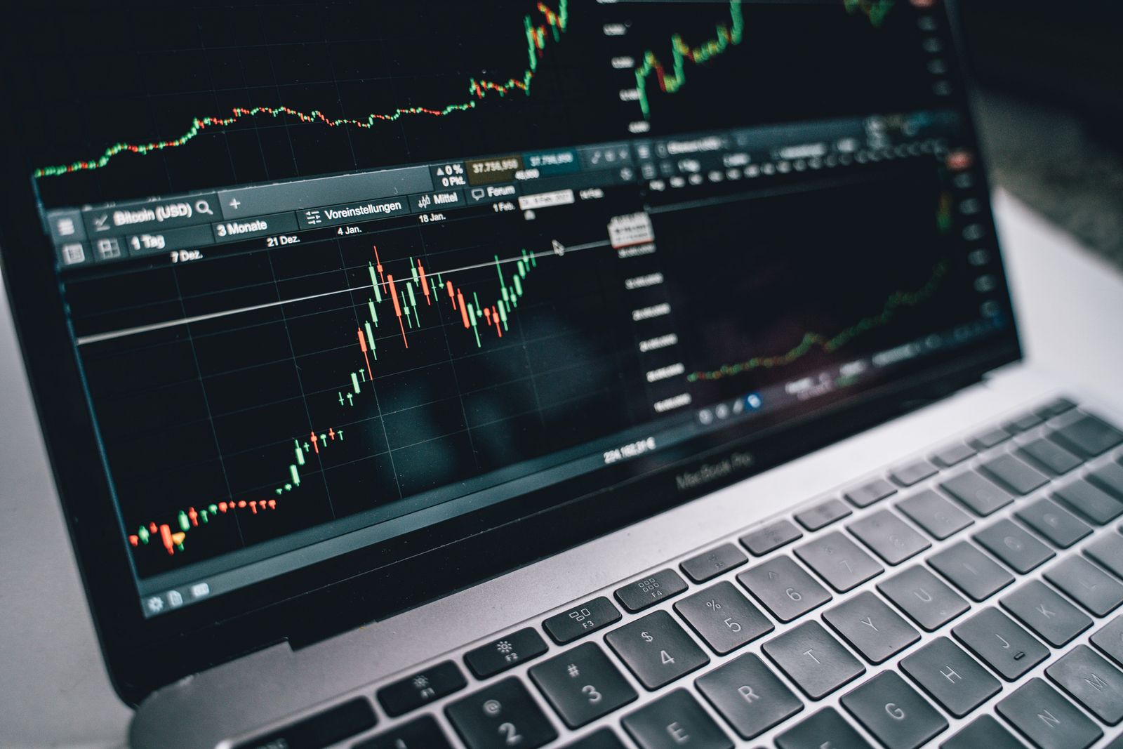 Analisis de inversiones con graficos en portatil